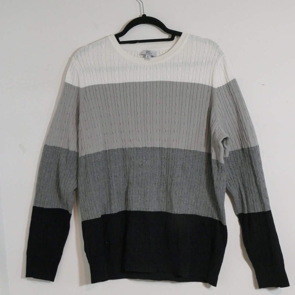 Kim Rogers Women Sweater XL Multicolor Gray Colorblock Coastal Grandma Layering